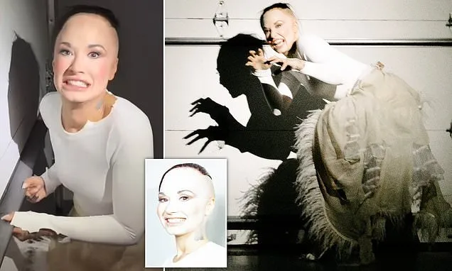 Singer looks terrifying as she recreates her iconic 2000s meme | Daily Mail Online