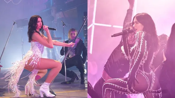 Dua Lipa performs at her online concert, 'Studio 2054'