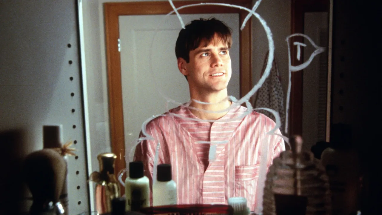 Mirror scene in The Truman Show movie